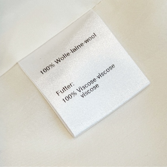 Akris Punto 100% Wool Sleeveless Flounce Dress White Cream Size 6 - Picture 6 of 6